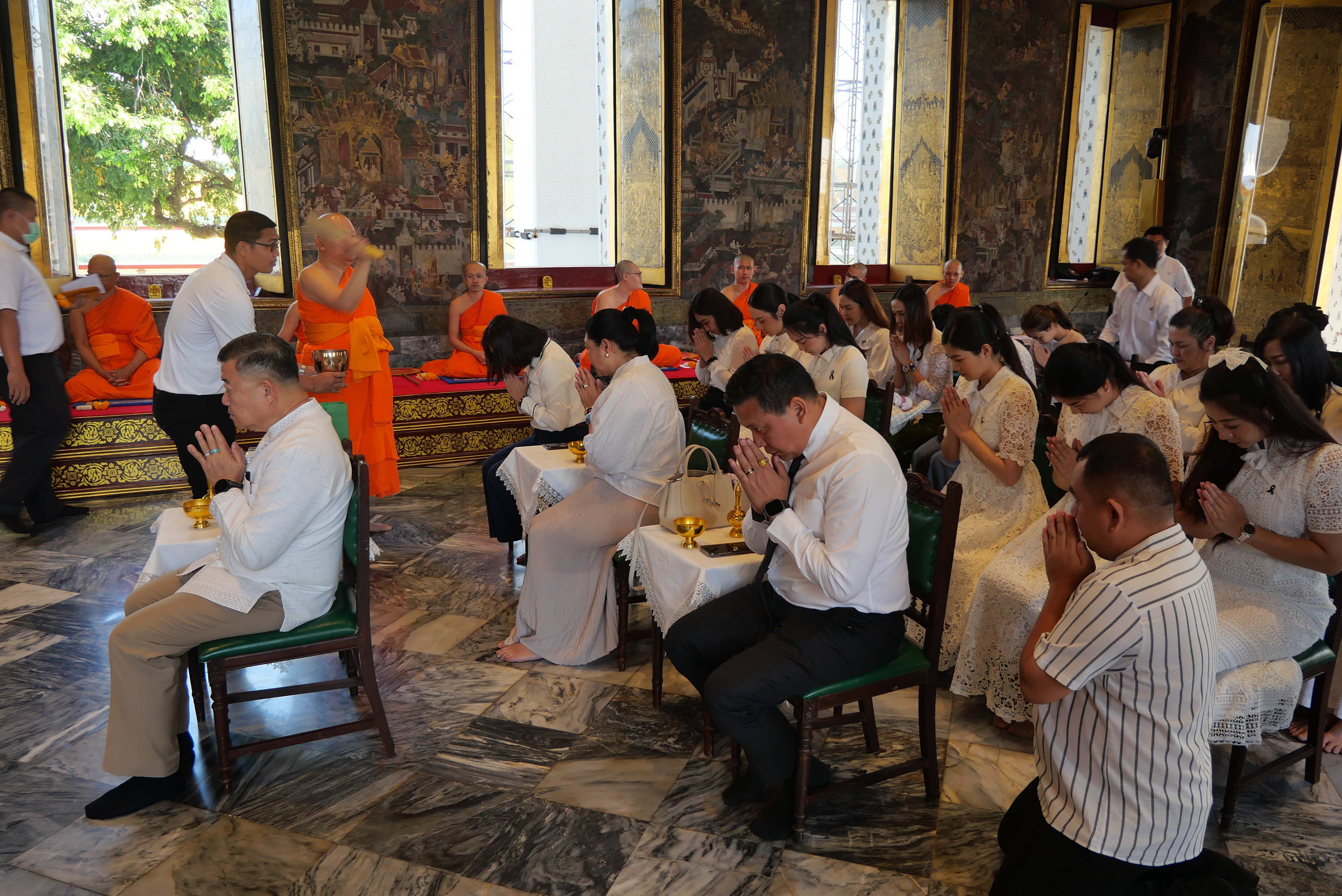 title - ปลัดกระทรวงเกษตรและสหกรณ์ พร้อมด้วยคณะผู้จัดเตรียมงานพระราชพิธีพืชมงคลจรดพระนังคัลแรกนาขวัญ ประจำปี ๒๕๖๙ ทำบุญถวายผ้าไตรและเครื่องไทยธรรม